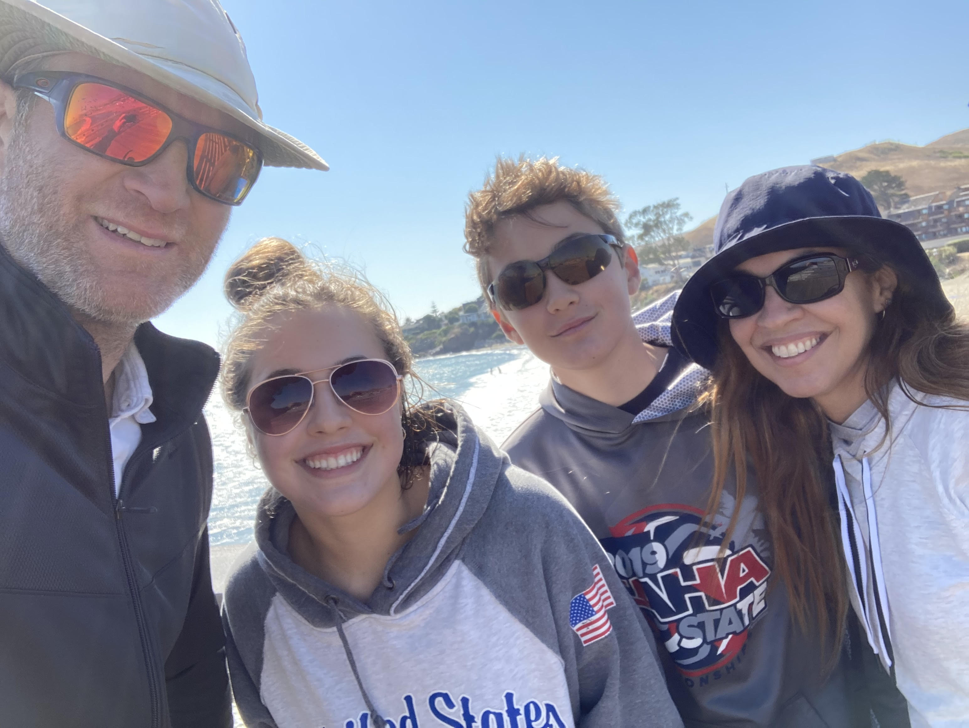 Gilbert family photo at the beach