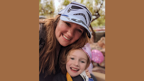 Christine with her daughter