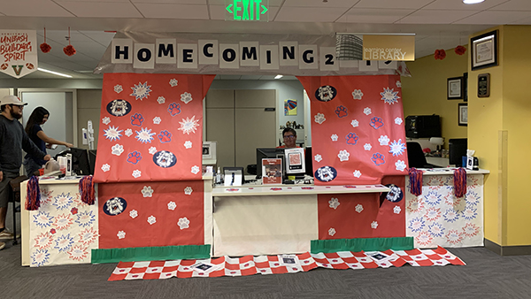 Learning Center homecoming decorations