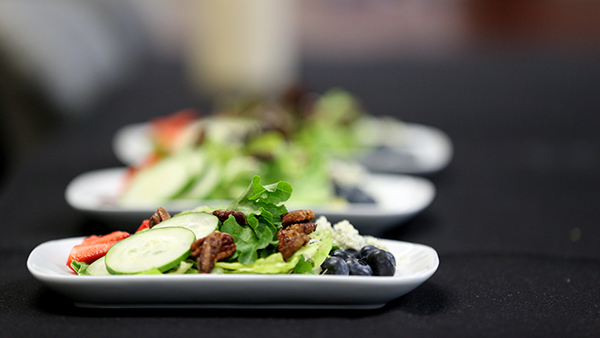 Salad on a plate.