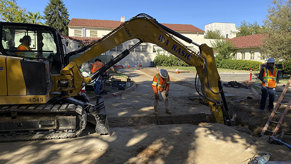 Construction with Old Music Building