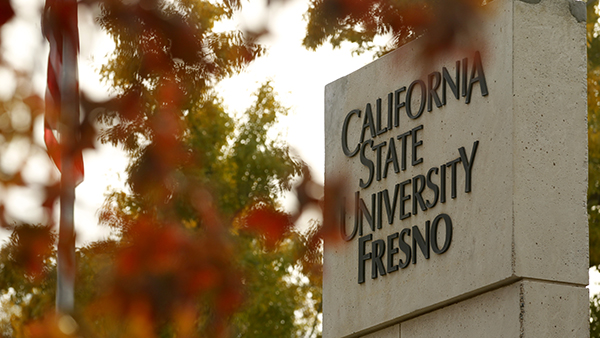 California State University Fresno sign