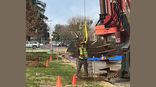 Machinery used to dig holes