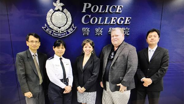 Dr. Bernadette Muscat and others at Police College in Hong Kong