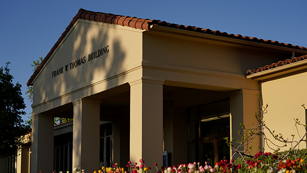 Exterior of the Thomas Building at Fresno State.