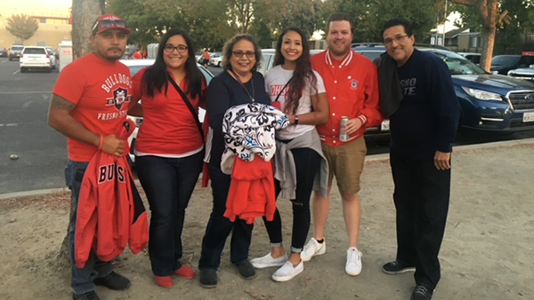 Belen with family at Fresno State Football Game