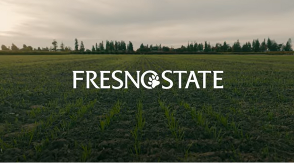 Photo of the Fresno State farm with the words Fresno State over it.