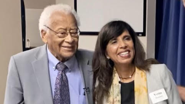 Reverend James M. Lawson, Jr. and Dr. Veena Howard, Professor and Chair, Department of Philosophy; Endowed Chair in Jain and Hindu Dharma; Director, M.K. Gandhi Center: Inner Peace and Sarvodaya