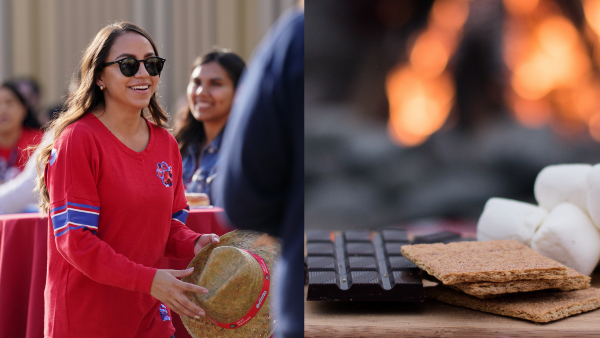 Staff member at Red Friday and smores