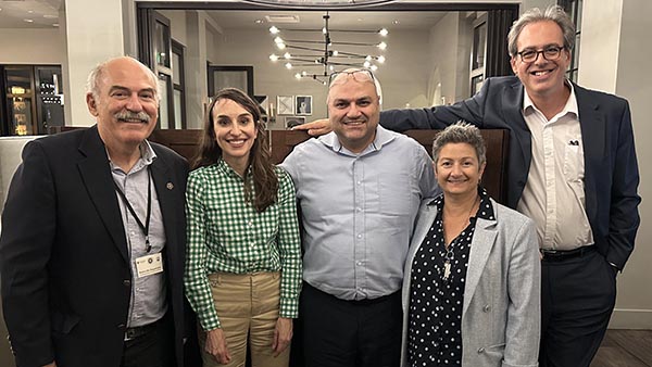 Conference organizers, left to right: Prof. Barlow Der Mugrdechian, Dr. Christina Maranci (Harvard University), Dr. Bedross Der Matossian (Univ of Nebraska), Dr. Houria Berberian (UC Irvine), and Marc Mamigonian (NAASR0.