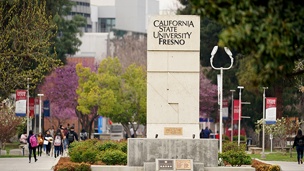 California State University Fresno monument.