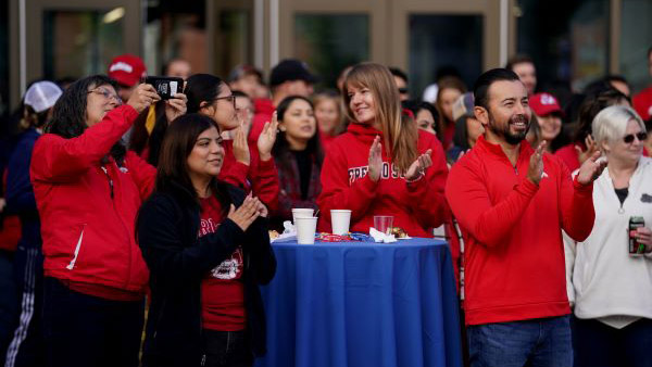 staff and faculty at red friday