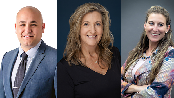 Adam Goldberg, Director of Development for the College of Arts and Humanities, Jeannie Neathery, Director of Development for both the College of Social Sciences and the College of Science and Mathematics, Ashley Stiles, Director of Development for the Lyles College of Engineering.