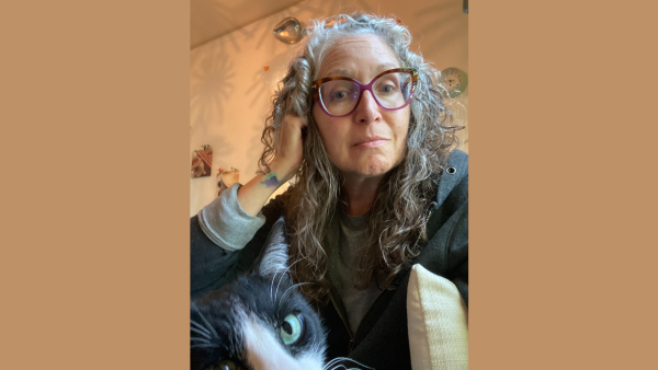 Lori Clune with cat
