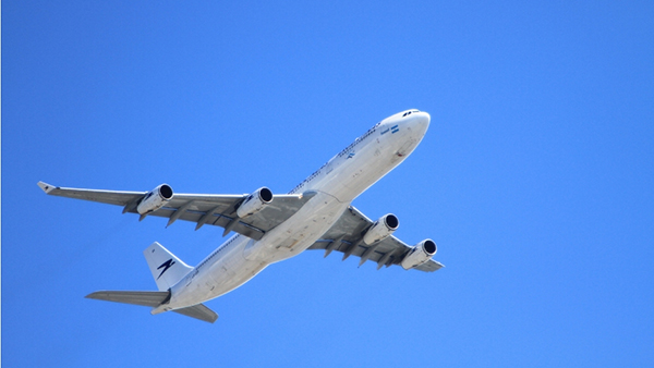Airplane in the sky