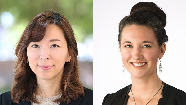 Portrait of Dr. Ahran Koo, left, and Dr. Laura Huisinga, right.