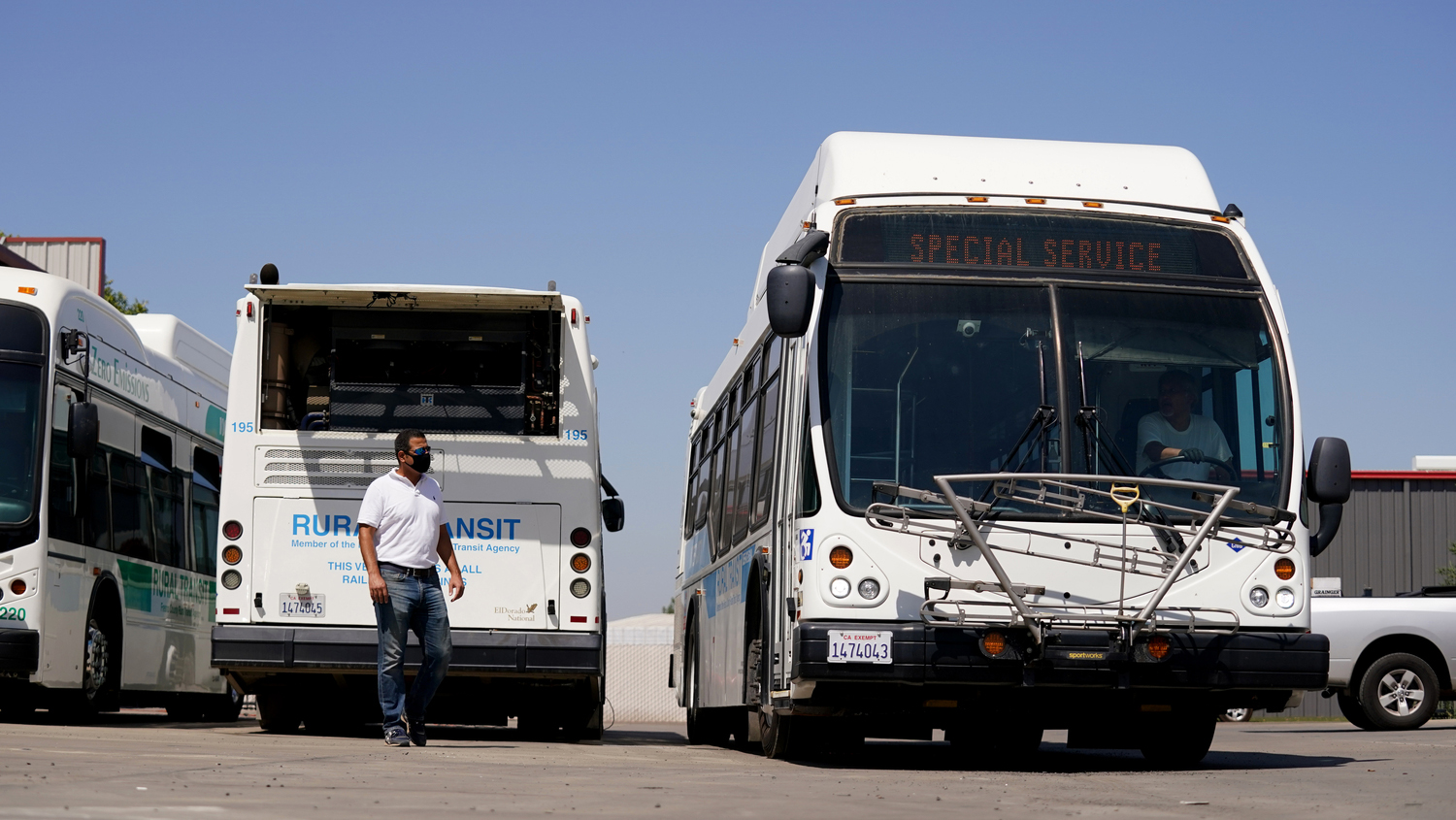Fresno State Transportation Institute buses