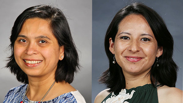 Portraits of Dr. Nupur Hajela, left, and Dr. Paulina Freire.