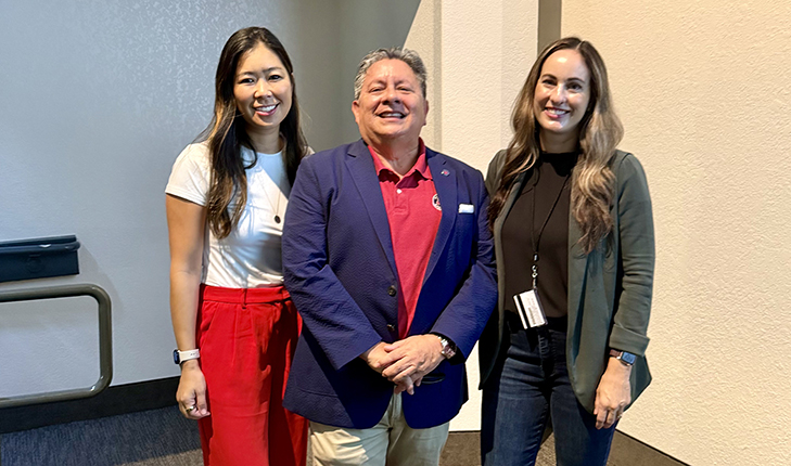 Ashley Ilic, Dr. Peter Robertson and Lauren Nickerson