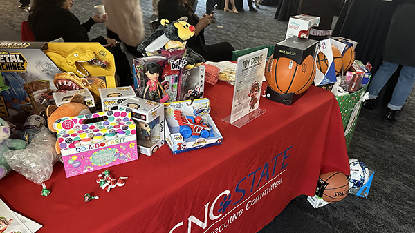 Toys stacked on a table
