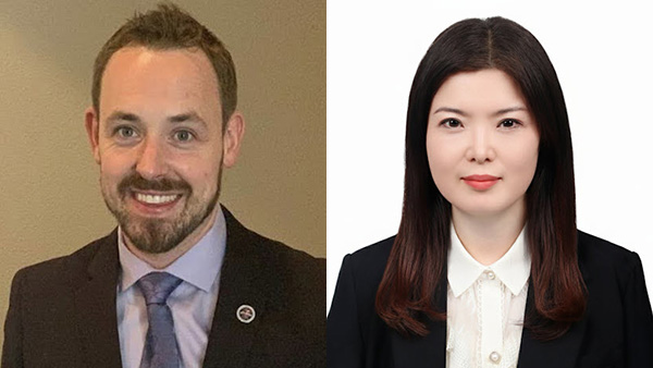 Portrait (left) of Dr. Dermot Donnelly-Hermosillo and (right) Dr. Dr. Young Maeng.