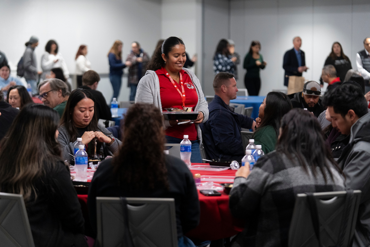 Employees at RSU for President's event.