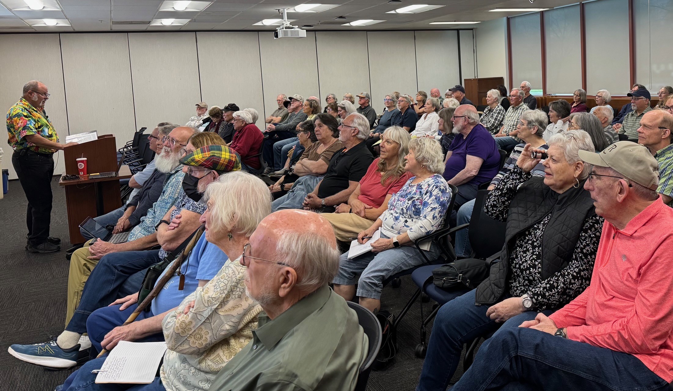 Osher Lifelong Learning Institute students sitting in a classroom