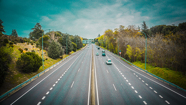 Cars on highway